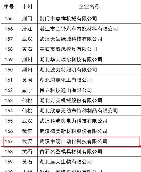 第五批湖北省知识产权示范建设企业，中观榜上有名。