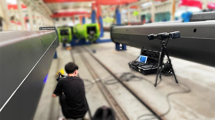 高空作业车臂架3D扫描检测静态跟踪