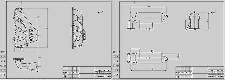 将逆向的3D数据转换为2D图纸，可用于零部件的加工生产。