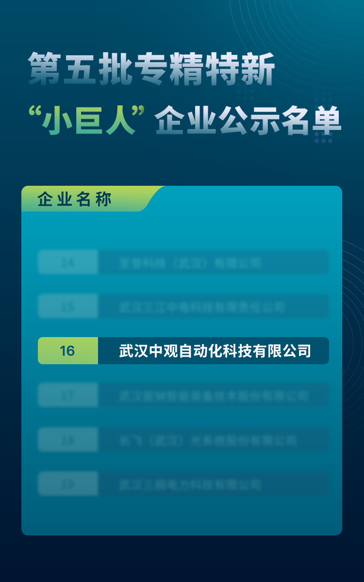 中观入选国家级专精特新“小巨人”企业
